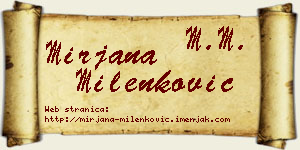 Mirjana Milenković vizit kartica